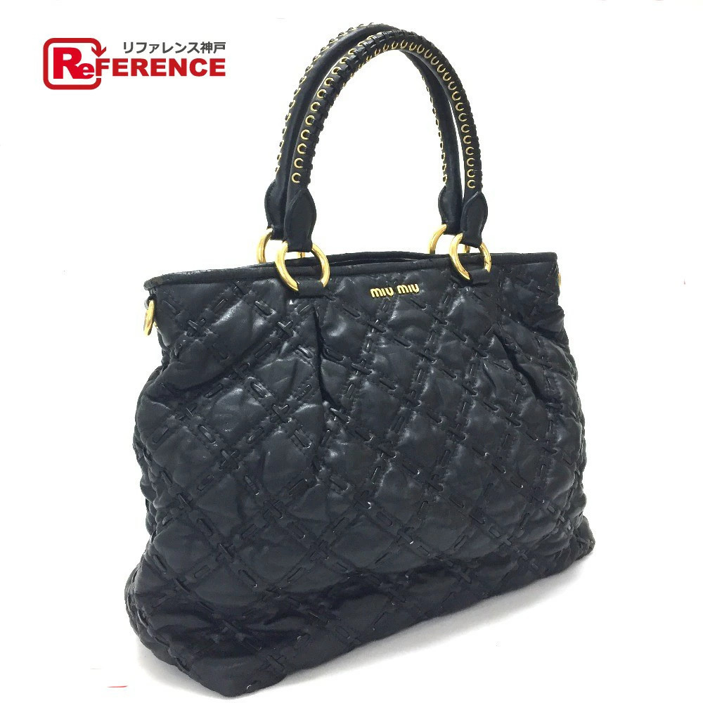 Miu Miu quilted bag shoulder handbag black